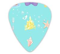 Plettri per chitarra Castle Starfish Ship 12 pezzi Plettri per ukulele inclusi 0,46 mm 0,71 mm 0,96 mm