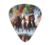 Plettri per chitarra, cavalli indiani nativi americani per chitarra acustica, chitarra elettrica, basso, ukulele tre dimensioni (confezione da 12)