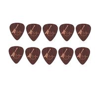 Plettri per Chitarra Celluloide 0,71mm, 10 Pezzi, Design Note Musicali - Tono Caldo e Presa per, Classica, Elettrica e Basso (Modello di chitarra da 0,96 mm)