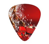 Plettri per chitarra Christmas Magic stampato Ukulele Basso Elettrico Chitarre acustiche Sottile Medio Pesante Confezione da 12 (0,46/0,71/0,96 mm)