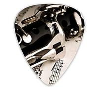 Plettri per chitarra Clarinetto aria Note musicali Plettri per ukulele 12 pezzi inclusi 0,46 mm 0,71 mm 0,96 mm