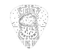 Plettri per chitarra Cloud Plettri da 12 pezzi con scatola sottile, scritta D Ascolta la cadenza della citazione della pioggia che cade e del sole, set regalo di plettri per chitarra speciali per chit