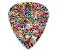 Plettri per chitarra Colore Cartoon ice Cream 12 pezzi Plettri per ukulele inclusi 0,46 mm 0,71 mm 0,96 mm