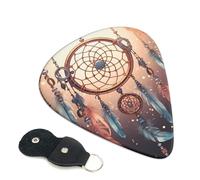 Plettri per chitarra con acchiappasogni nativi americani, 6 plettri per chitarra, stampa su entrambi i lati, per chitarra acustica, basso, ukulele, chitarra elettrica (0,46 mm, 0,71 mm, 0,96 mm)
