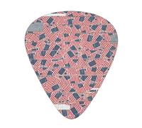 Plettri per chitarra con bandiera americana, 12 pezzi, plettri acustici essenziali spessi e sottili per studenti 0,46 0,96 0,71 M