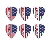 Plettri per chitarra con bandiera americana del presidente Trump, calibro medio, set di 6