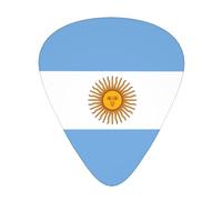 Plettri per chitarra con bandiera argentina, 12 pezzi per confezione, 3 diversi spessori, adatti per chitarra, basso, ukulele e altri strumenti.