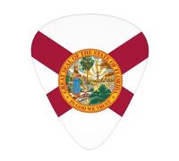 Plettri per chitarra con bandiera della Florida, 12 pezzi in 3 diversi spessori, adatti per chitarra acustica, chitarra elettrica e musicisti di band