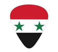 Plettri per chitarra con bandiera della Repubblica Araba Siriana in tre diversi spessori, adatti per chitarra elettrica e musicisti di banda