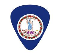 Plettri per chitarra con bandiera della Virginia, 12 pezzi in 3 diversi spessori, adatti per chitarra acustica, chitarra elettrica e musicisti di band