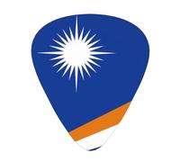 Plettri per chitarra con bandiera delle Isole Marshall, sottili, medi, pesanti, 12 pezzi, adatti per chitarra, basso, chitarra elettrica, ukulele, plettri resistenti all'usura,