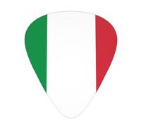 Plettri per chitarra con bandiera italiana, 12 pezzi, materiale ABS, bordi lisci, sensazione confortevole, 3 spessori opzionali