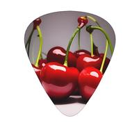 Plettri per chitarra con ciliegie cilene, 12 pezzi, materiale ABS, bordi lisci, sensazione confortevole, 3 spessori opzionali