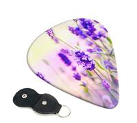 Plettri per chitarra con fiori di lavanda, 6 plettri per chitarra, stampati su entrambi i lati, per chitarra elettrica, basso, ukulele (0,46 mm, 0,71 mm, 0,96 mm)