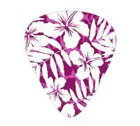 Plettri per chitarra con fiori tropicali bianchi rosa per basso, confezione da 12