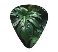 Plettri per chitarra con foglie di foresta pluviale di dimensioni sottili, medie e spesse, set da 12 pezzi, adatti per chitarra elettrica e vari strumenti
