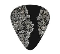 Plettri per chitarra con fondo in pizzo, set da 12 pezzi, tre diversi spessori per chitarra acustica elettrica e altri strumenti