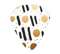 Plettri per chitarra con glitter arcobaleno a pois bianchi e neri, 12 pezzi, spessore 0,46 mm/0,71 mm/0,96 mm, plettro per chitarra acustica-elettrica, ukulele, basso