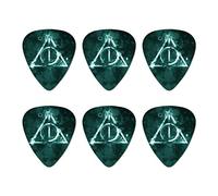 Plettri per chitarra con logo dei Doni della Morte di Harry Potter, calibro medio, set di 6