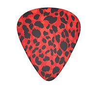 Plettri per chitarra con motivo leopardo rosso classico triangolo basso acustica ed elettrica plettri per chitarra per chitarristi 12 pezzi