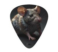 Plettri per chitarra con motivo topo, set da 12 pezzi con 3 diversi spessori, adatti per chitarre elettriche e acustiche