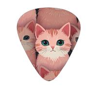 Plettri per chitarra con orecchie di gatto in formato sottile, medio e spesso, set da 12 pezzi, adatto per chitarra elettrica e vari strumenti