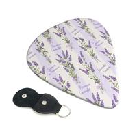 Plettri per chitarra con papillon, fiori di lavanda, per basso, chitarra elettrica e acustica, ukulele, accessori, plettri sottili per chitarra con borsa organizer