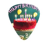 Plettri per chitarra con scritta "Happy Birthday", 12 pezzi in 3 diversi spessori, adatti per chitarra acustica, chitarra elettrica e musicisti di band