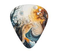 Plettri per chitarra con scultura fluida di dimensioni sottili, medie e spesse, set da 12 pezzi, adatti per chitarra elettrica e vari strumenti