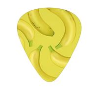 Plettri per chitarra con stampa a banana, 12 pezzi, in celluloide, per chitarra acustica, elettrica, basso, inclusi 0,46 mm, 0,71 mm, 0,96 mm