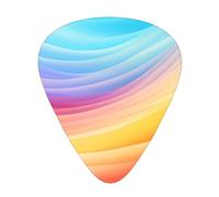 Plettri per chitarra con stampa arcobaleno, 12 pezzi, adatti per amanti, 3 diversi spessori: 0,46, 0,71 e 0,96 mm.
