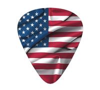 Plettri per chitarra con stampa bandiera americana, 12 pezzi in 3 diversi spessori, adatti per chitarra acustica, chitarra elettrica e musicisti band