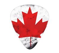 Plettri per chitarra con stampa bandiera canadese, 12 pezzi, plettri per chitarra in celluloide, plettri classici triangolari per chitarra acustica, elettrica, basso, inclusi 0,46 mm, 0,71 mm, 0,96 mm