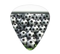 Plettri per chitarra con stampa campo da calcio, 12 pezzi, in celluloide, classici, triangolari, per chitarra acustica, elettrica, basso, inclusi 0,46 mm, 0,71 mm, 0,96 mm