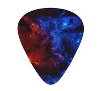 Plettri per chitarra con stampa cielo rosso e blu, 12 pezzi, adatti agli amanti, 3 diversi spessori: 0,46, 0,71 e 0,96 mm