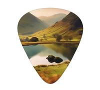 Plettri per chitarra con stampa del Parco Nazionale del Lake District, sottile, medio, pesante, per chitarra acustica, chitarra elettrica, basso, regalo di Natale, 12 pezzi