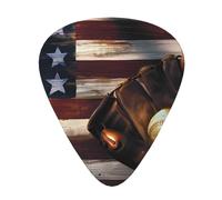 Plettri per chitarra con stampa della bandiera americana, 12 pezzi, plettri in celluloide classica triangolare, per chitarra acustica, elettrica, basso, inclusi 0,46 mm, 0,71 mm, 0,96 mm