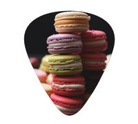 Plettri per chitarra con stampa di biscotti macaron, sottili, medi, pesanti, per chitarra acustica, chitarra elettrica, basso, regalo di Natale, 12 pezzi
