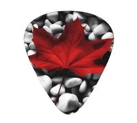 Plettri per chitarra con stampa di carta da parati con bandiera del Canada, 12 plettri per chitarra, in celluloide, per chitarra acustica, elettrica, basso, inclusi 0,46 mm, 0,71 mm, 0,96 mm