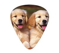 Plettri per chitarra con stampa di cuccioli di Golden Retriever personalizzati, per chitarra elettrica e acustica, confezione da 12