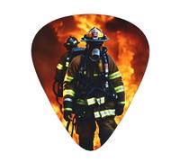 Plettri per chitarra con stampa di fiamme vigili del fuoco, 12 pezzi, per chitarre e ukulele, regalo unico per chitarra