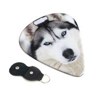 Plettri per chitarra con stampa di husky, 6 pezzi, plettri per chitarra acustica, elettrica, per basso, chitarre acustiche, ukulele, sottili, medi, spesse, 0,96 mm