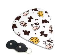 Plettri per chitarra con stampa di mucca, 6 pezzi, plettro per chitarra acustica, elettrica, per basso, chitarre acustiche, ukulele, sottili, medi, spesse, 0,71 mm