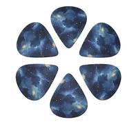Plettri per chitarra con stampa di nuvole blu scuro cielo sottile medio pesante plettro per chitarra acustica chitarra elettrica basso regalo di Natale 6 pezzi