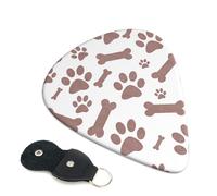 Plettri per chitarra con stampa di ossa di cane, 6 pezzi, plettri per chitarra acustica elettrica, per basso, chitarre acustiche, ukulele, sottili, medi, spessori, 0,96 mm