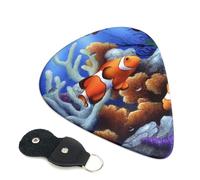 Plettri per chitarra con stampa di pesce pagliaccio in stile cartone animato, 6 pezzi, plettro per chitarra elettrica acustica, per basso, chitarre acustiche elettriche, ukulele, sottile, medio,