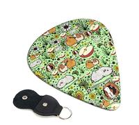 Plettri per chitarra con stampa di porcellini d'India, 6 pezzi, plettri per chitarra acustica elettrica, per basso, chitarre acustiche elettriche, ukulele, sottili, medi, spessi, 0,46 mm