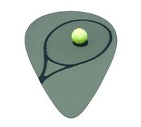 Plettri per chitarra con stampa di racchetta da tennis, 12 pezzi, plettri in celluloide per chitarra acustica, elettrica, basso, inclusi 0,46 mm, 0,71 mm, 0,96 mm