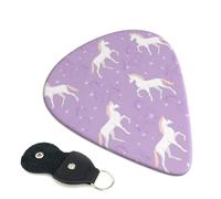 Plettri per chitarra con stampa di unicorno carino, 6 pezzi, plettro per chitarra acustica, elettrica, basso, chitarre acustiche, ukulele, sottili, medi, spesse, 0,96 mm