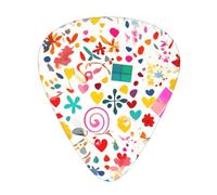 Plettri per chitarra con stampa Happy Birthday per suonatori acustici, elettrici e musicisti, 12 pezzi in 3 diversi spessori